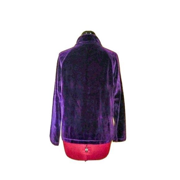 Rafaella Petites Sweater Jacket Size Small Purple  Full Zip Pockets Mock… - Picture 2 of 10